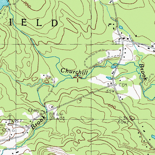 Topographic Map of Hanson Brook, NH