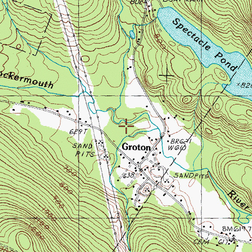Topographic Map of Hardy Brook, NH