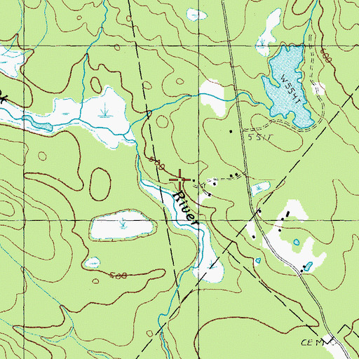 Topographic Map of Hayes Brook, NH
