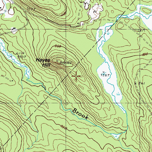 Topographic Map of Hayes Hill, NH