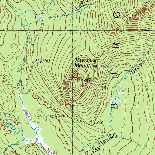 Topographic Map of Haystack Mountain, NH