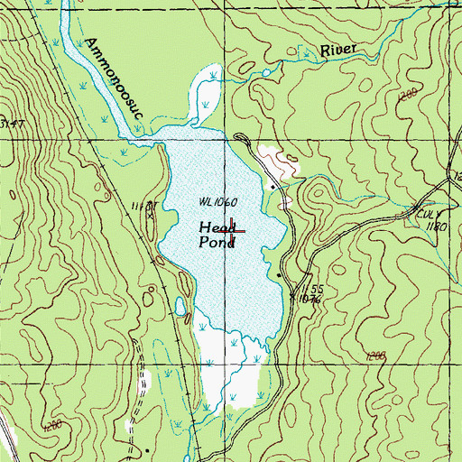 Topographic Map of Head Pond, NH