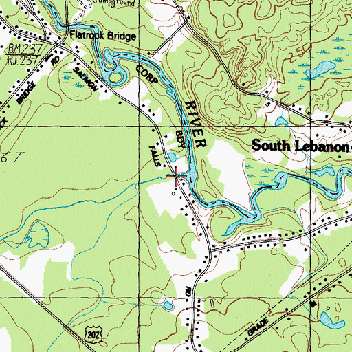 Topographic Map of Heath Brook, NH