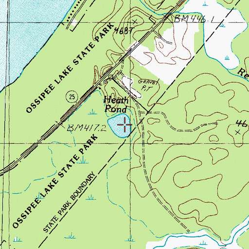 Topographic Map of Heath Pond, NH