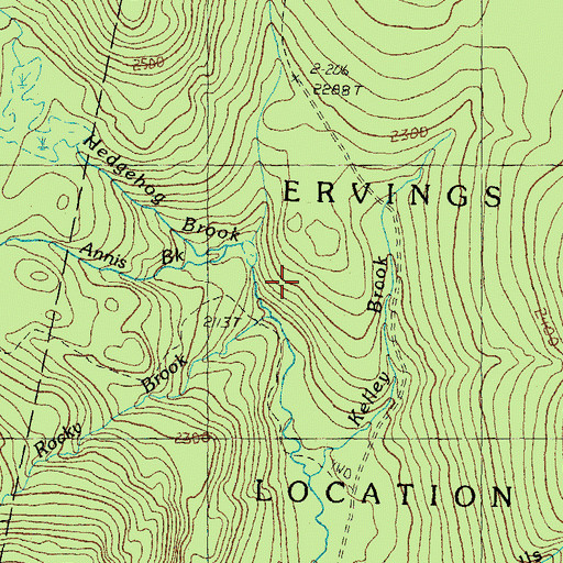 Topographic Map of Hedgehog Brook, NH