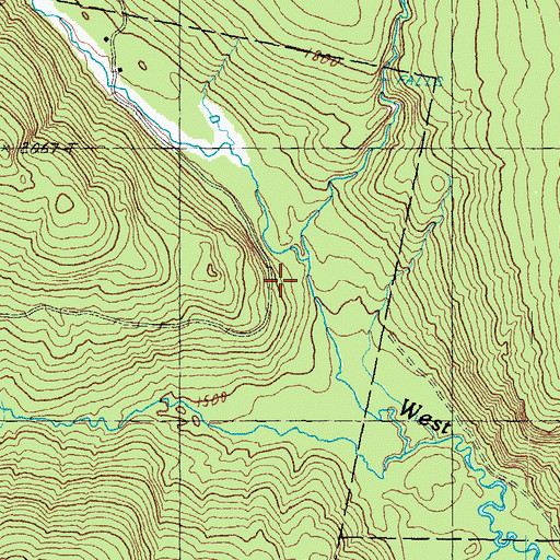 Topographic Map of Hellgate Brook, NH