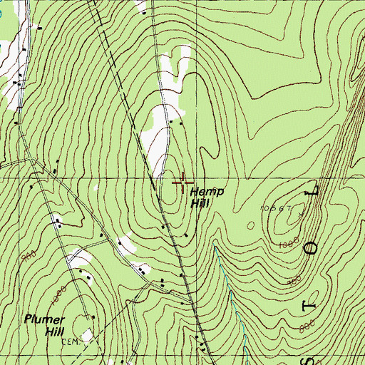 Topographic Map of Hemp Hill, NH