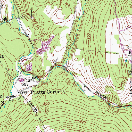 Topographic Map of Hibbard Brook, NH