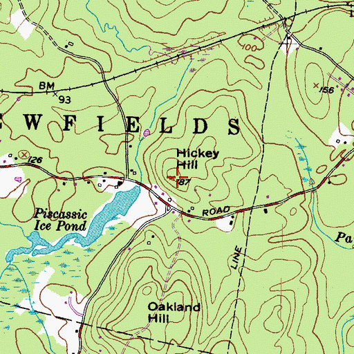 Topographic Map of Hickey Hill, NH