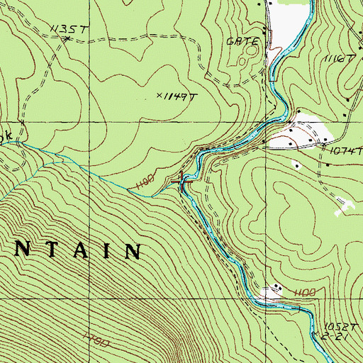 Topographic Map of Higgins Brook, NH
