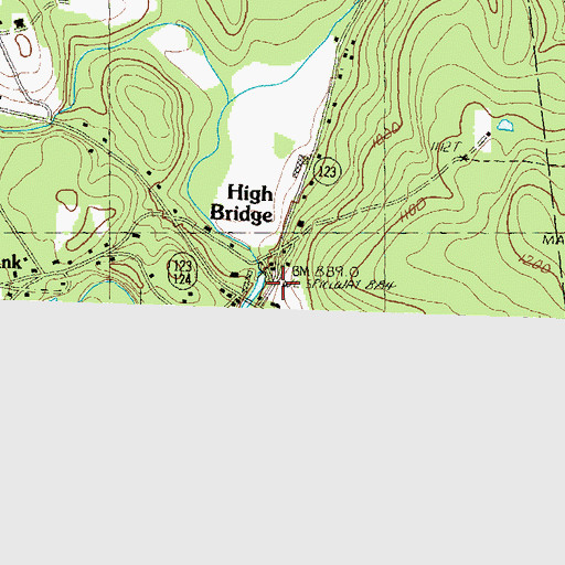 Topographic Map of High Bridge, NH
