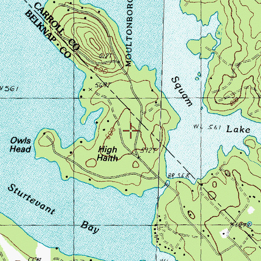 Topographic Map of High Haith, NH