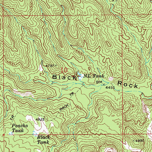 Topographic Map of NL Tank, AZ