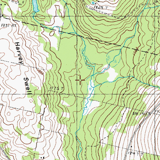 Topographic Map of Hix Brook, NH
