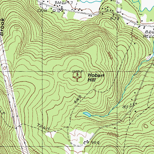 Topographic Map of Hobart Hill, NH