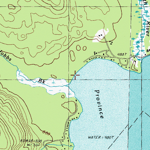 Topographic Map of Hobbs Brook, NH