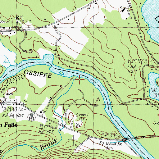 Topographic Map of Hodgedon Brook, NH