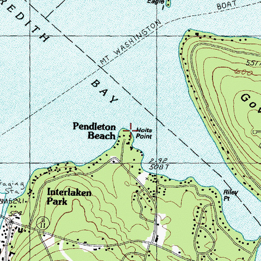 Topographic Map of Hoits Point, NH