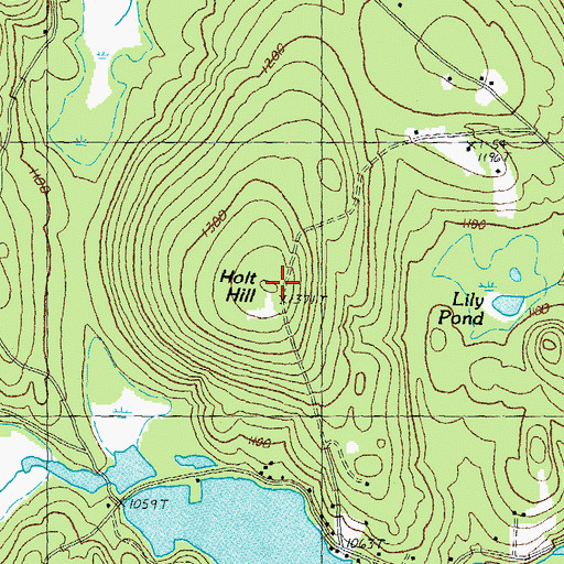 Topographic Map of Holt Hill, NH
