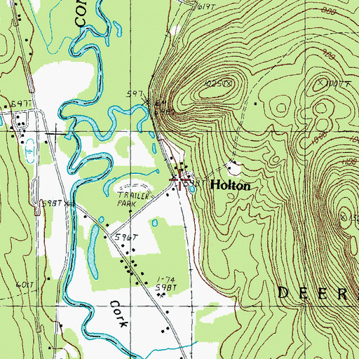 Topographic Map of Holton, NH
