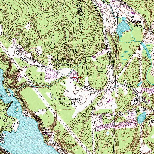 Topographic Map of Holy Trinity Cemetery, NH