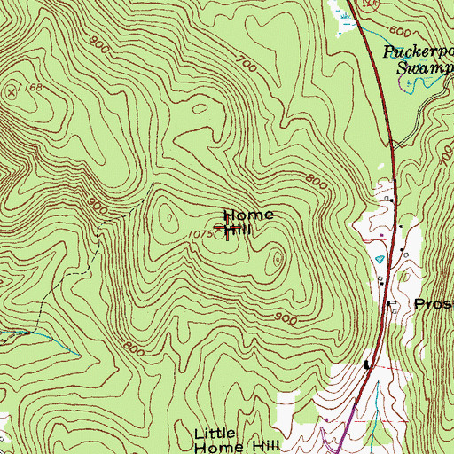 Topographic Map of Home Hill, NH