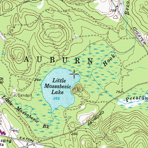 Topographic Map of Hook Brook, NH