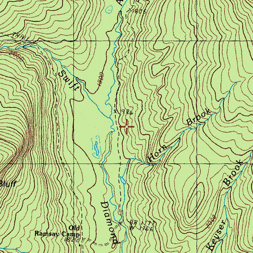 Topographic Map of Horn Brook, NH