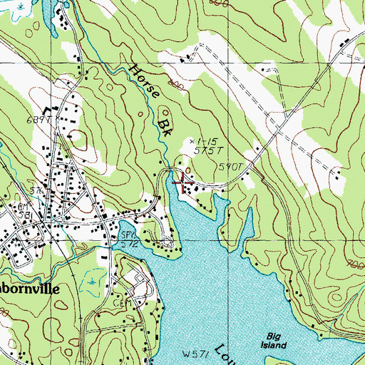 Topographic Map of Horse Brook, NH