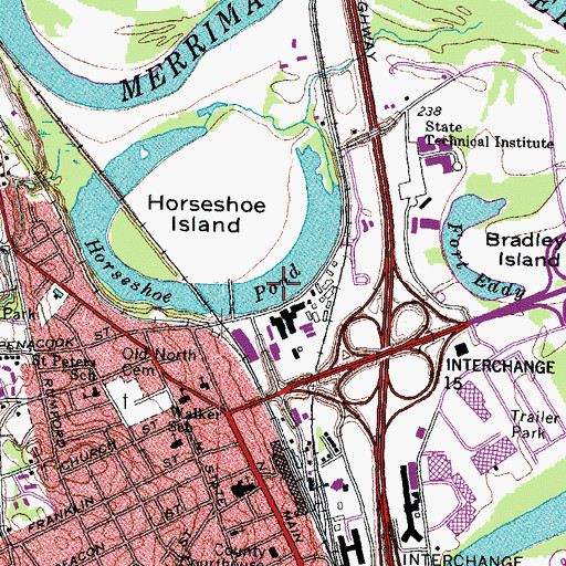 Topographic Map of Horseshoe Pond, NH