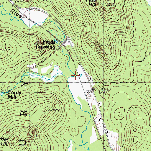 Topographic Map of Hoyt Brook, NH