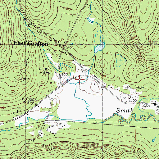 Topographic Map of Hoyt Brook, NH