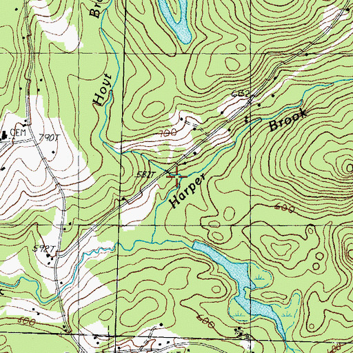 Topographic Map of Hoyt Brook, NH