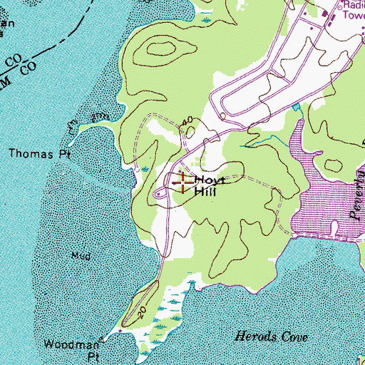 Topographic Map of Hoyt Hill, NH