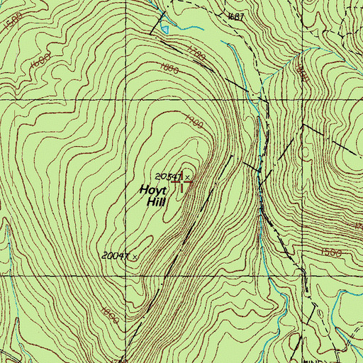 Topographic Map of Hoyt Hill, NH