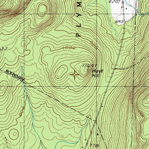 Topographic Map of Hoyt Hill, NH