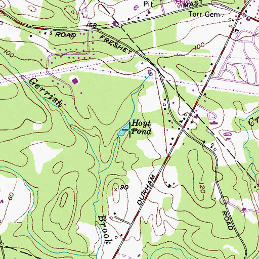 Topographic Map of Hoyt Pond, NH