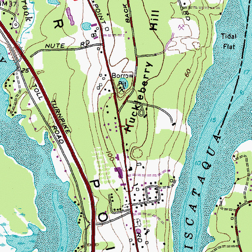 Topographic Map of Huckleberry Hill, NH