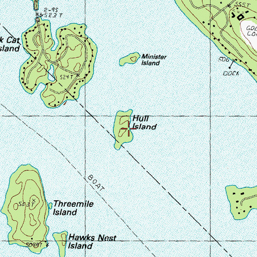 Topographic Map of Hull Island, NH