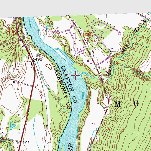 Topographic Map of Hunt Mountain Brook, NH
