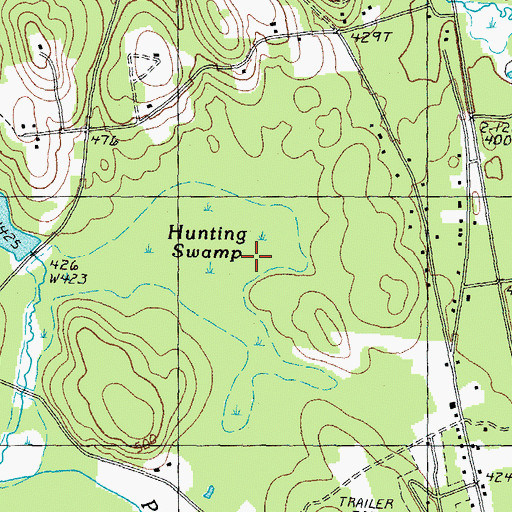 Topographic Map of Hunting Swamp, NH