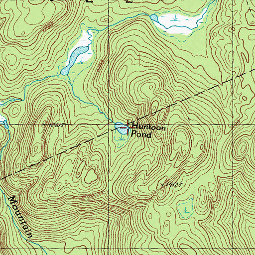 Topographic Map of Huntoon Pond, NH