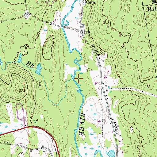 Topographic Map of Huse Brook, NH