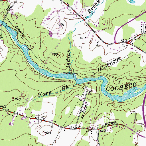 Topographic Map of Indian Brook, NH
