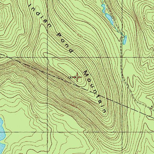 Topographic Map of Indian Pond Mountain, NH