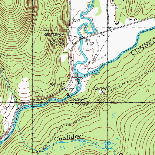 Topographic Map of Indian Stream, NH