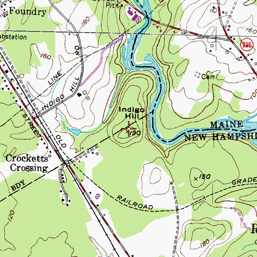 Topographic Map of Indigo Hill, NH