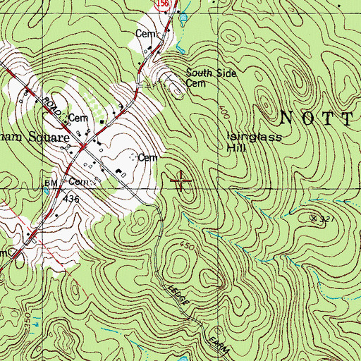 Topographic Map of Isinglass Hill, NH
