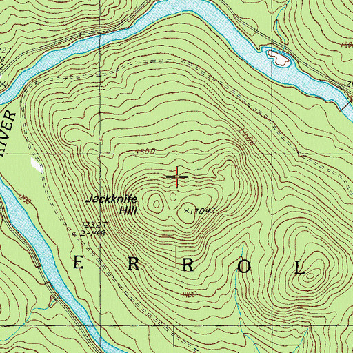 Topographic Map of Jackknife Hill, NH