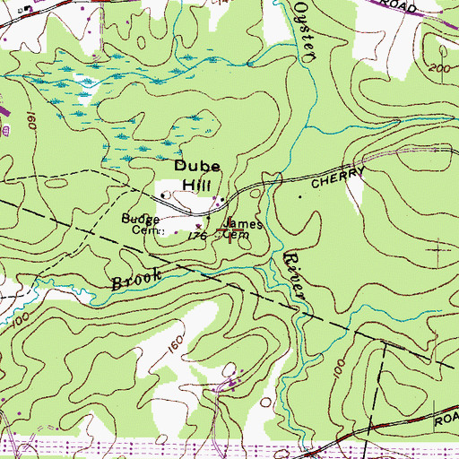 Topographic Map of James Cemetery, NH